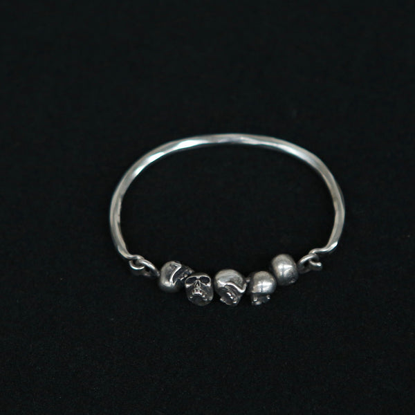 WERKSTATT MUNCHEN 925 Silver Skull Series Ring/Earrings/Bracelet/Necklace Germany WM-M2674-0 Bracelet (M1831)
